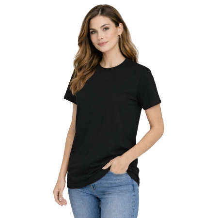 Damska koszulka T-shirt 100% miękka bawełna czarna roz. XXL – koszulka t-shirt – odzież robocza dla gastronomii